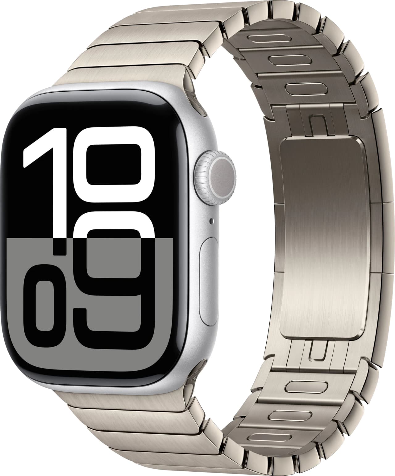Apple Watch Series 10 42 mm Silver Aluminum Case with Link Bracelet, Natural