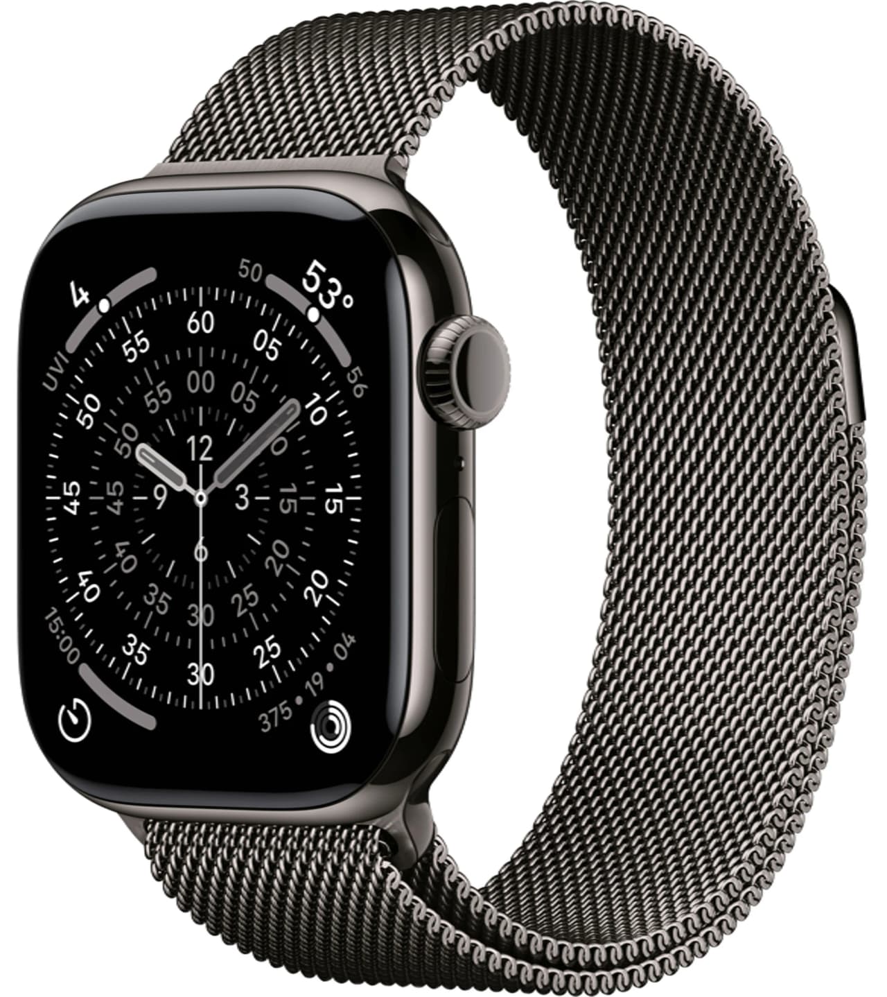 Apple Watch Series 11 42 mm Slate Titanium Case with Milanese Loop Slate