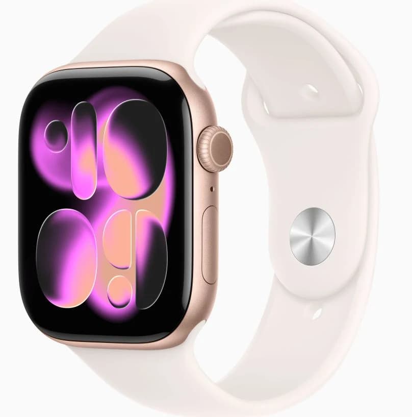 Apple Watch Series 11 46 mm Rose Gold Aluminum Case with Sport Band Light Blush