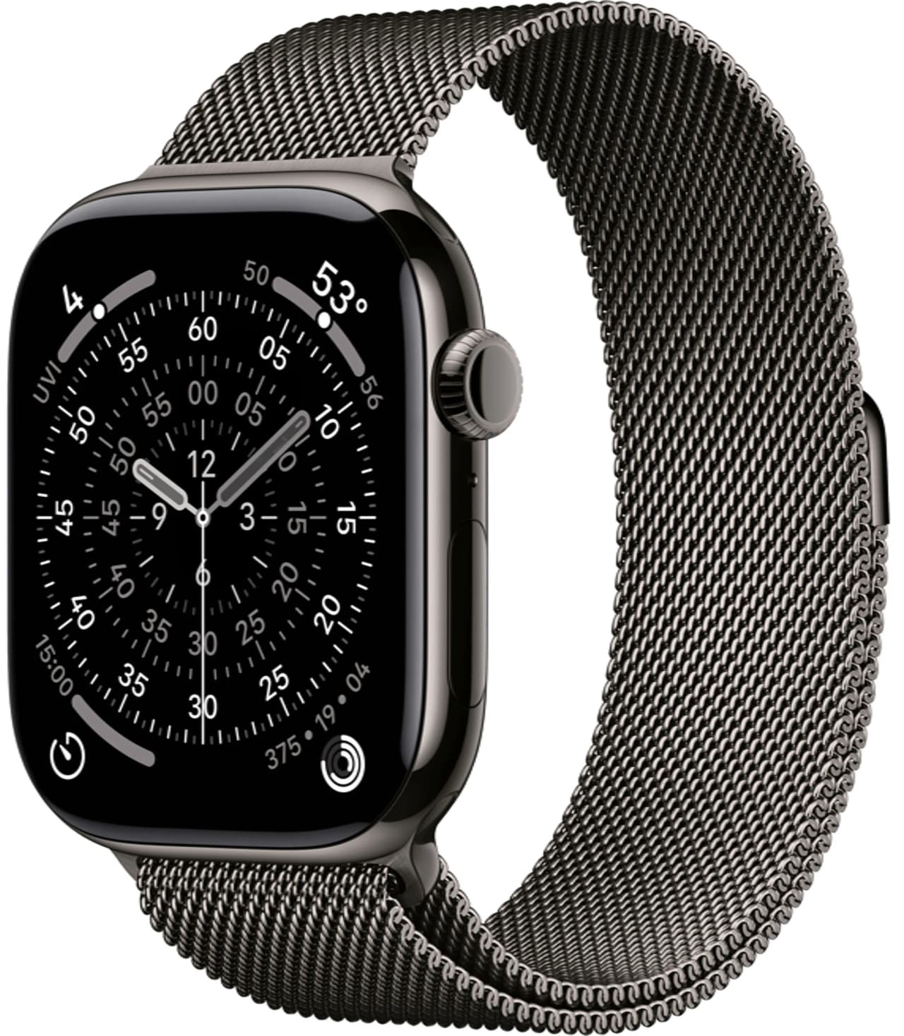 Apple Watch Series 11 46 mm Slate Titanium Case with Milanese Loop Slate