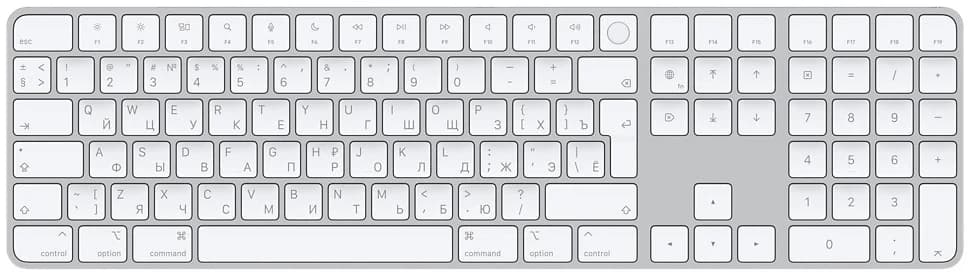 Клавиатура Apple Magic Keyboard with Touch ID and Numeric Keypad Стандартный MK2C3RS/A