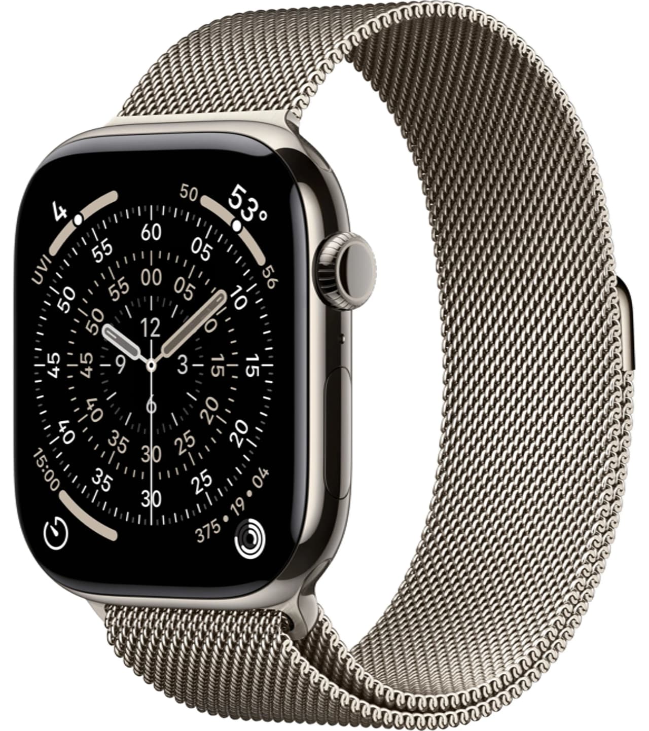 Apple Watch Series 11 46 mm Natural Titanium Case with Milanese Loop Natural