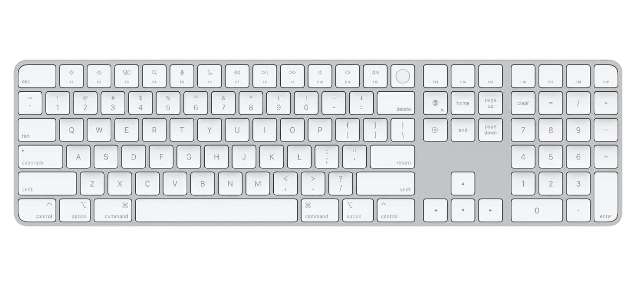 Клавиатура Apple Magic Keyboard with Touch ID and Numeric Keypad Стандартный MK2C3