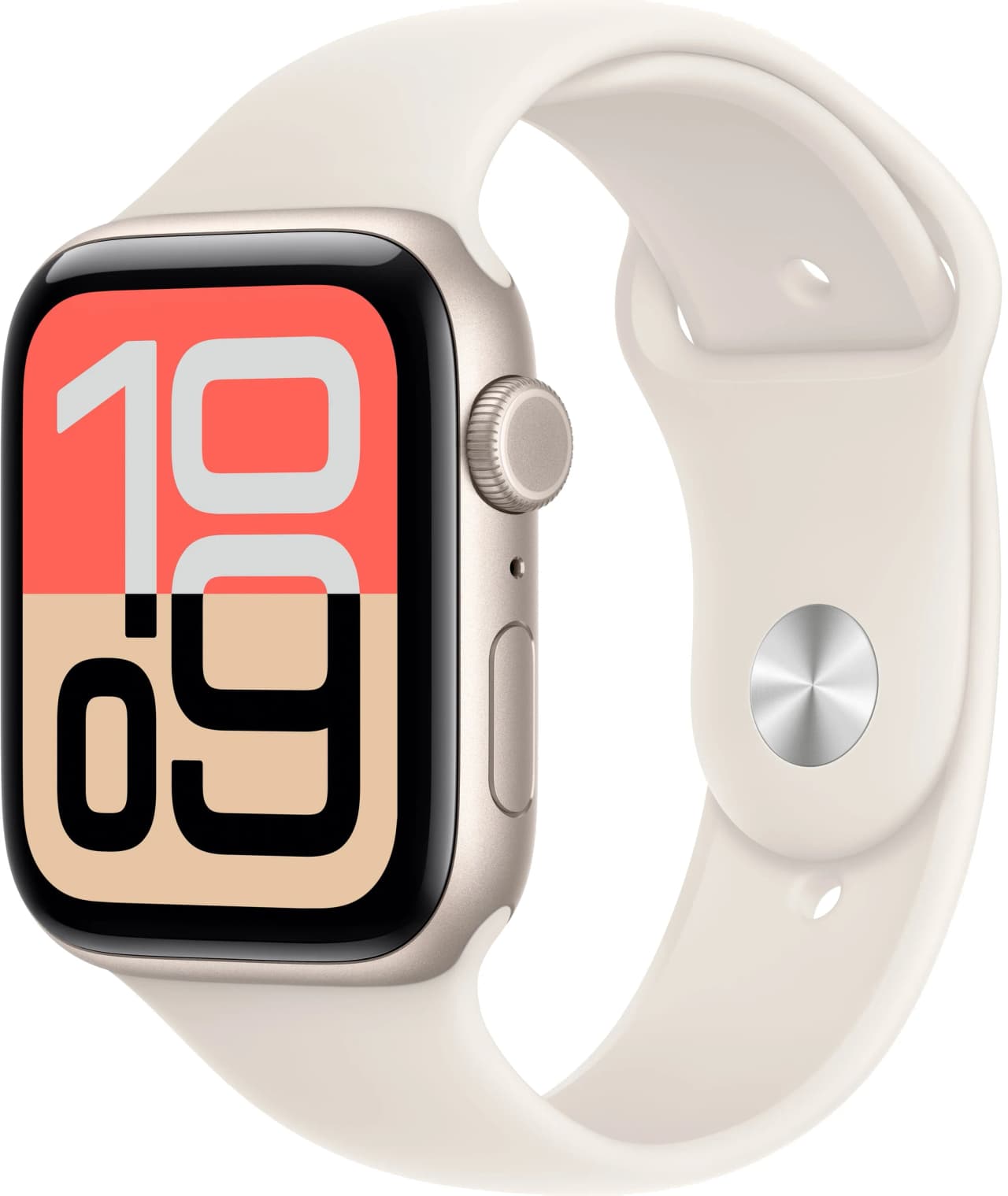 Apple Watch SE 3 44 mm (2025) Starlight Aluminum Case with Sport Band Starlight
