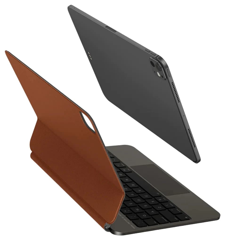 Чехол-клавиатура Uniq VENNO Pro Magnetic Keyboard для iPad Pro 11 (2024/25) (англ.раскладка) коричневый Английская раскладка