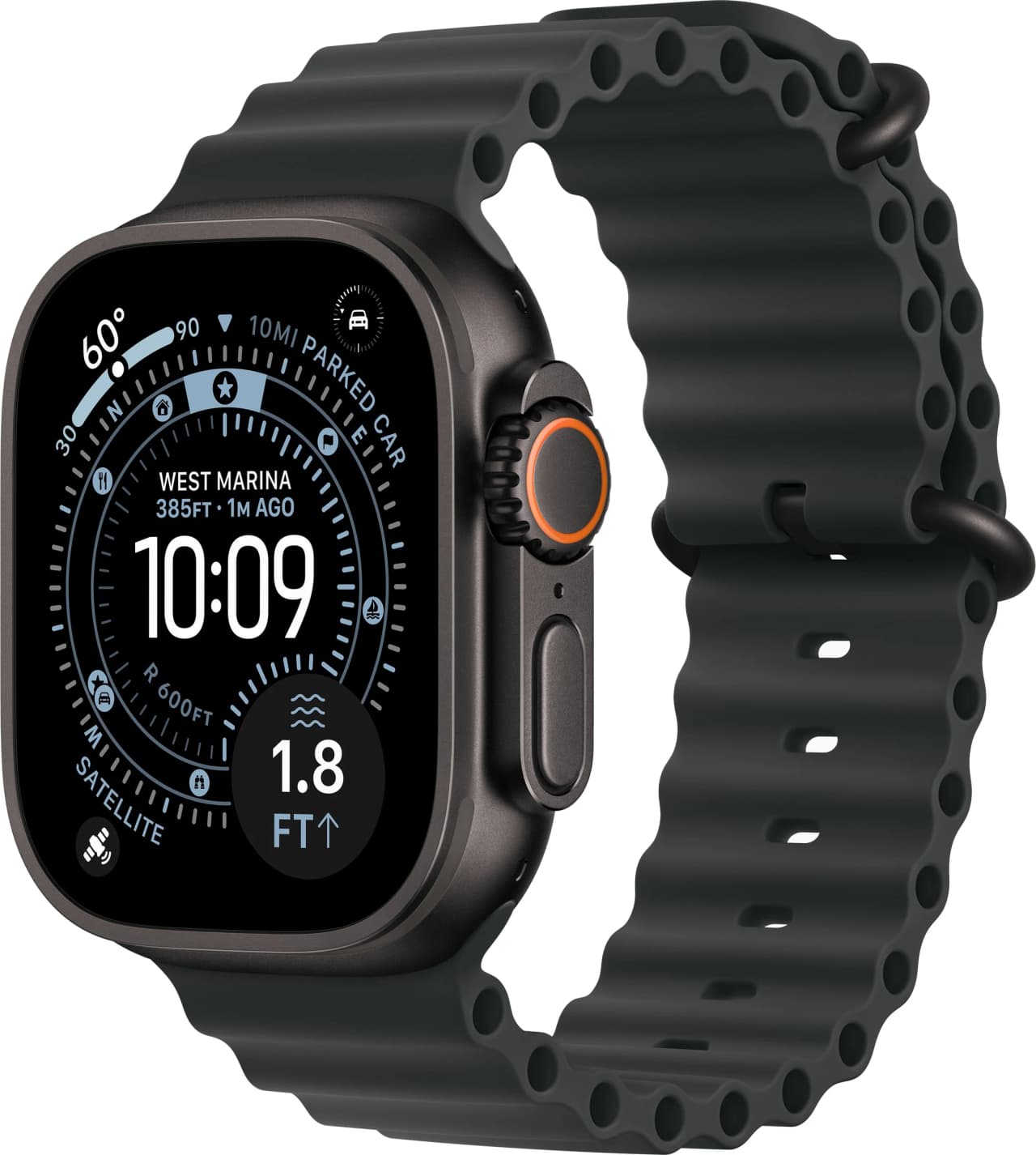 Apple Watch Ultra 3 49 mm (2025) Black Titanium Case with Black Ocean Band