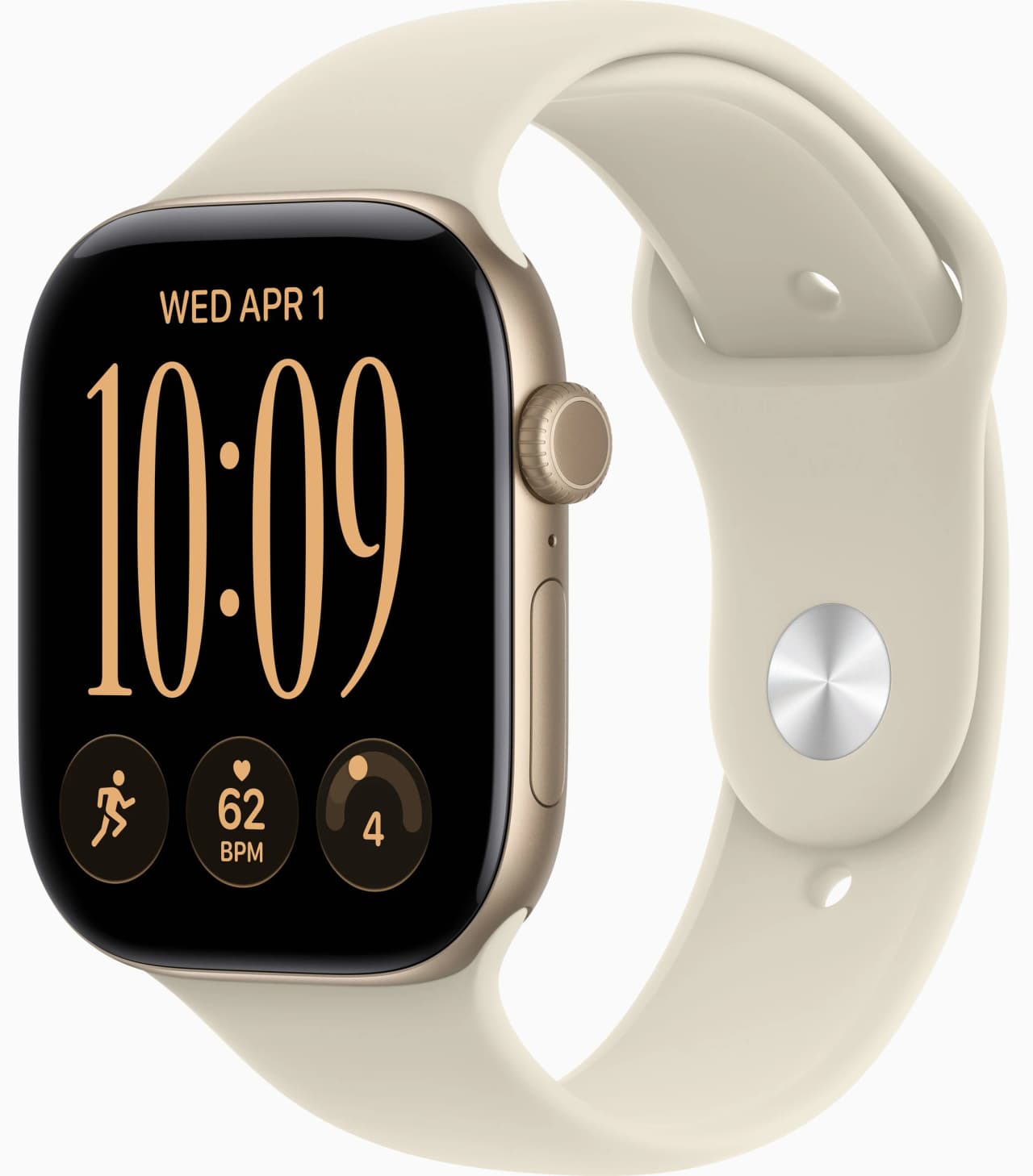 Apple Watch Series 12 46 мм Light Gold Aluminum Case with Sport Band Sand