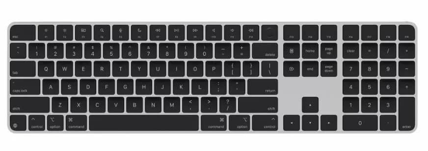 Клавиатура Apple Magic Keyboard Touch ID Numeric Keypad USB-C Чёрный MXK83