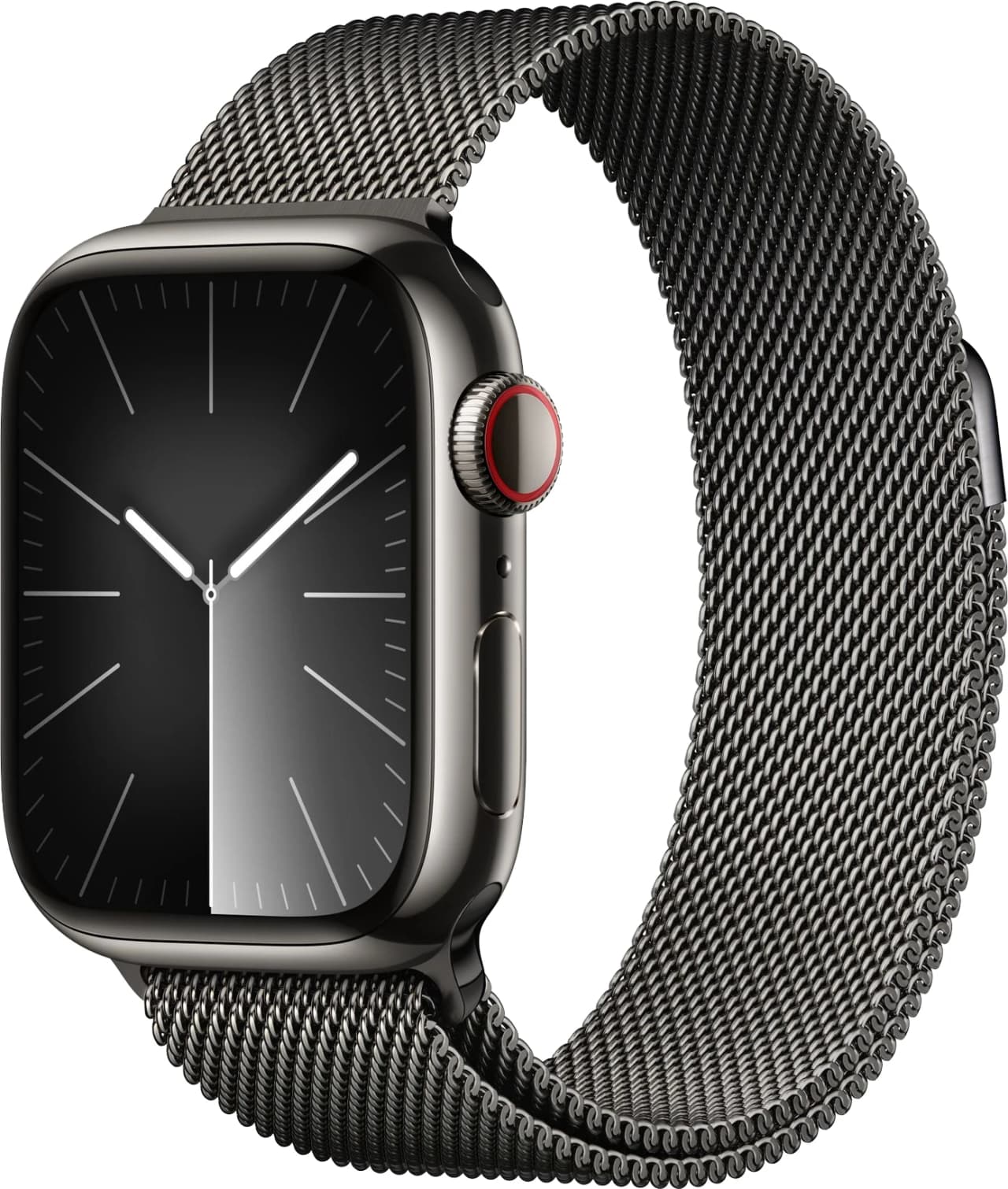 Apple Watch Series 9 41 mm Graphite Stainless Steel Case with Milanese Loop