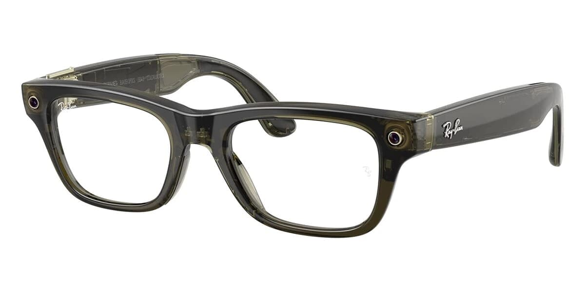 Умные очки Ray-Ban Meta GEN2 Blayzer OPTICS RW7001 (Shiny Transparent Dark Olive / Clear) (T155 S54) (853054)