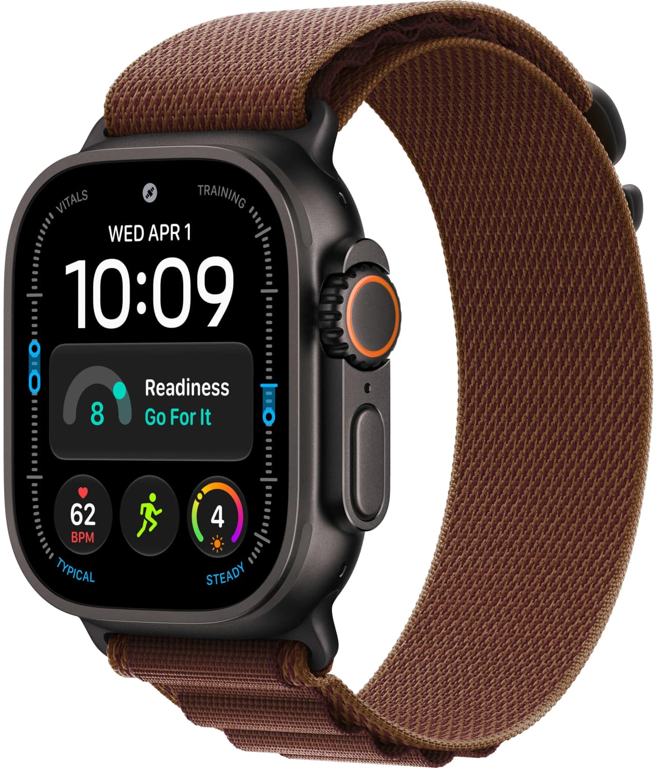 Apple Watch Ultra 4 49 мм Black Titanium Case with Burgundy Alpine Loop Medium